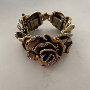 Gorgeous Ann Taylor Metal Rose bracelet